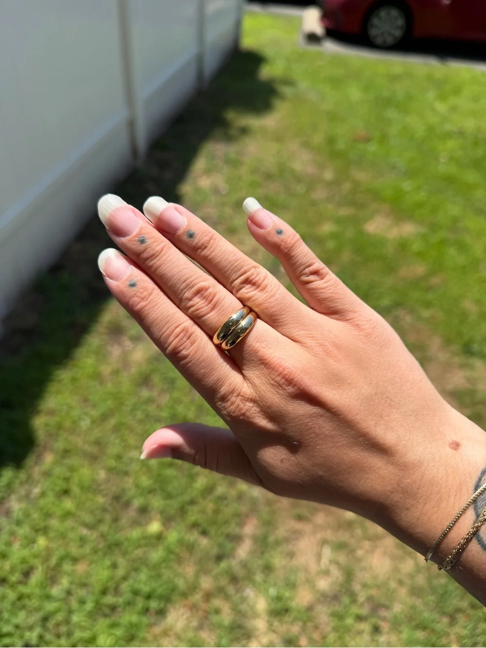 14k Solid Gold Stackable Dome Rings - High Polish, NON HOLLOW